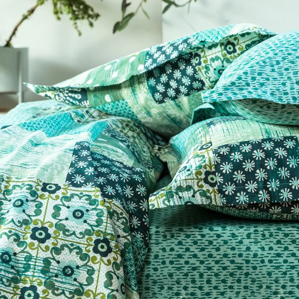 Becquet Linge de lit patchwork géométrique - CRÉATION< Housse De Couette|Linge De Lit Fantaisie, Linge De Lit Brodé