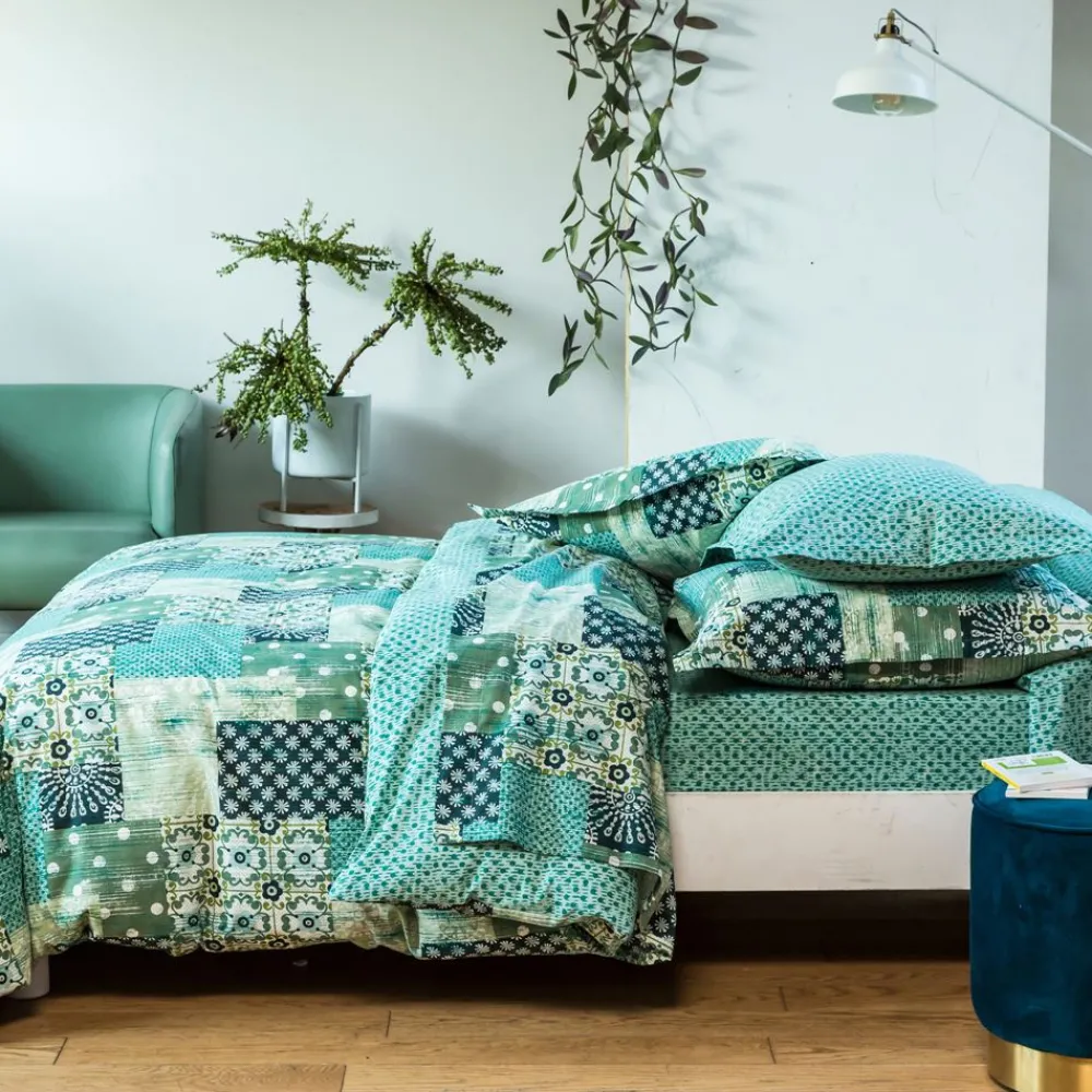 Becquet Linge de lit patchwork géométrique - CRÉATION< Housse De Couette|Linge De Lit Fantaisie, Linge De Lit Brodé