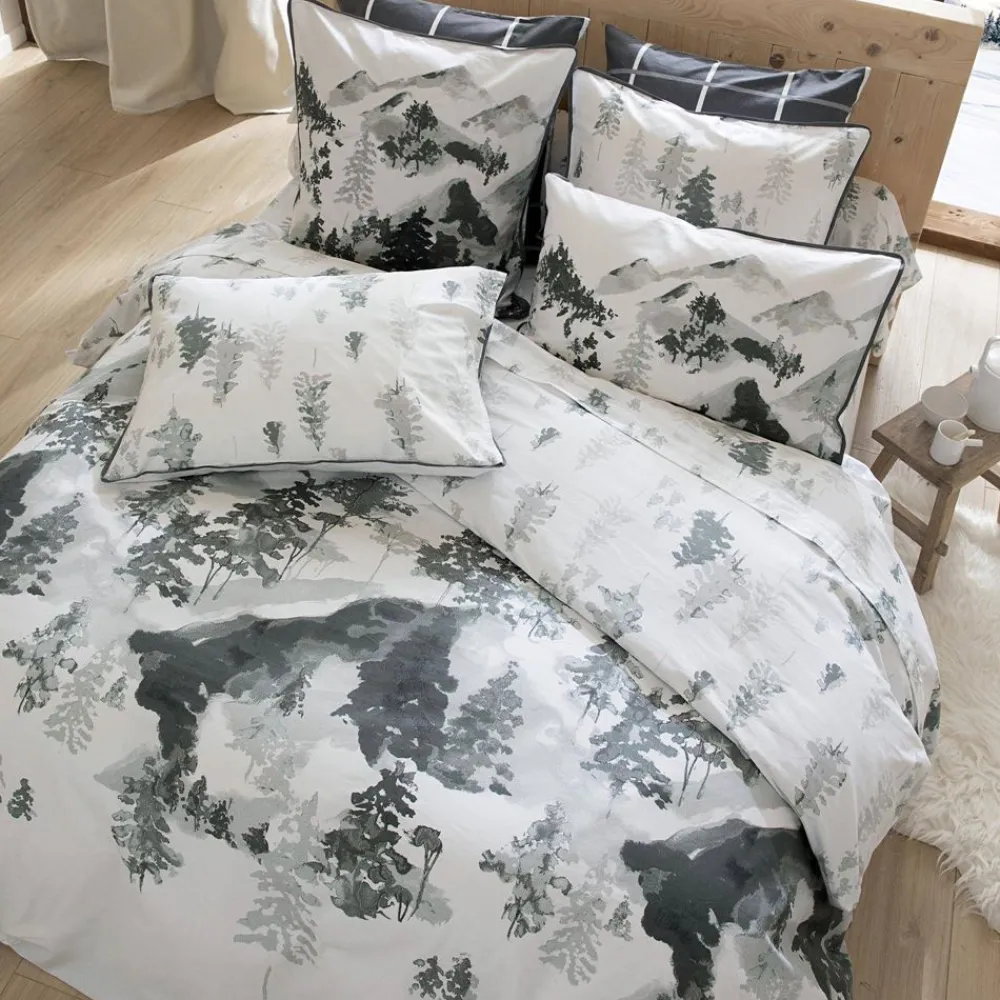 Becquet Linge de lit paysage de montagne - CRÉATION< Les Matières|Housse De Couette