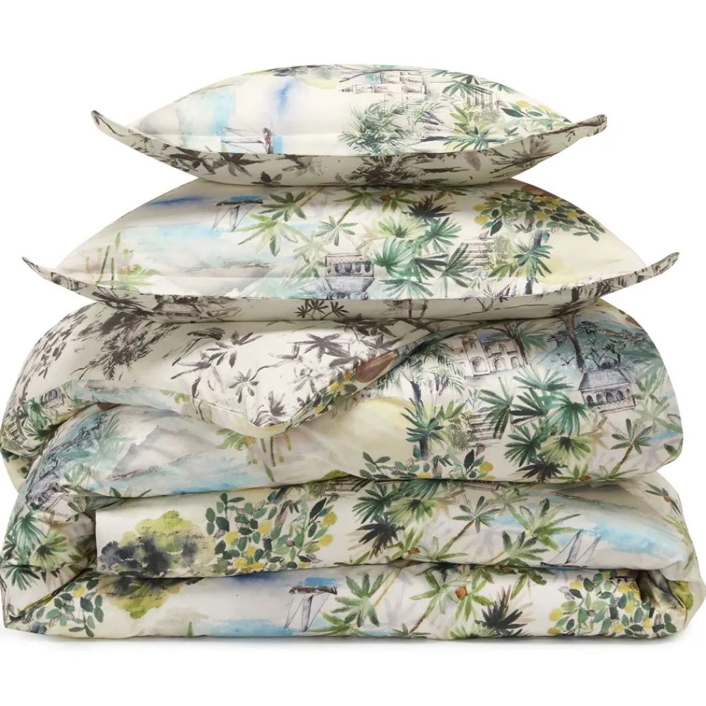 Becquet Linge de lit paysage d'Italie - CRÉATION< Housse De Couette|Linge De Lit Fantaisie, Linge De Lit Brodé