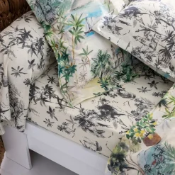 Becquet Linge de lit paysage d'Italie - CRÉATION< Housse De Couette|Linge De Lit Fantaisie, Linge De Lit Brodé