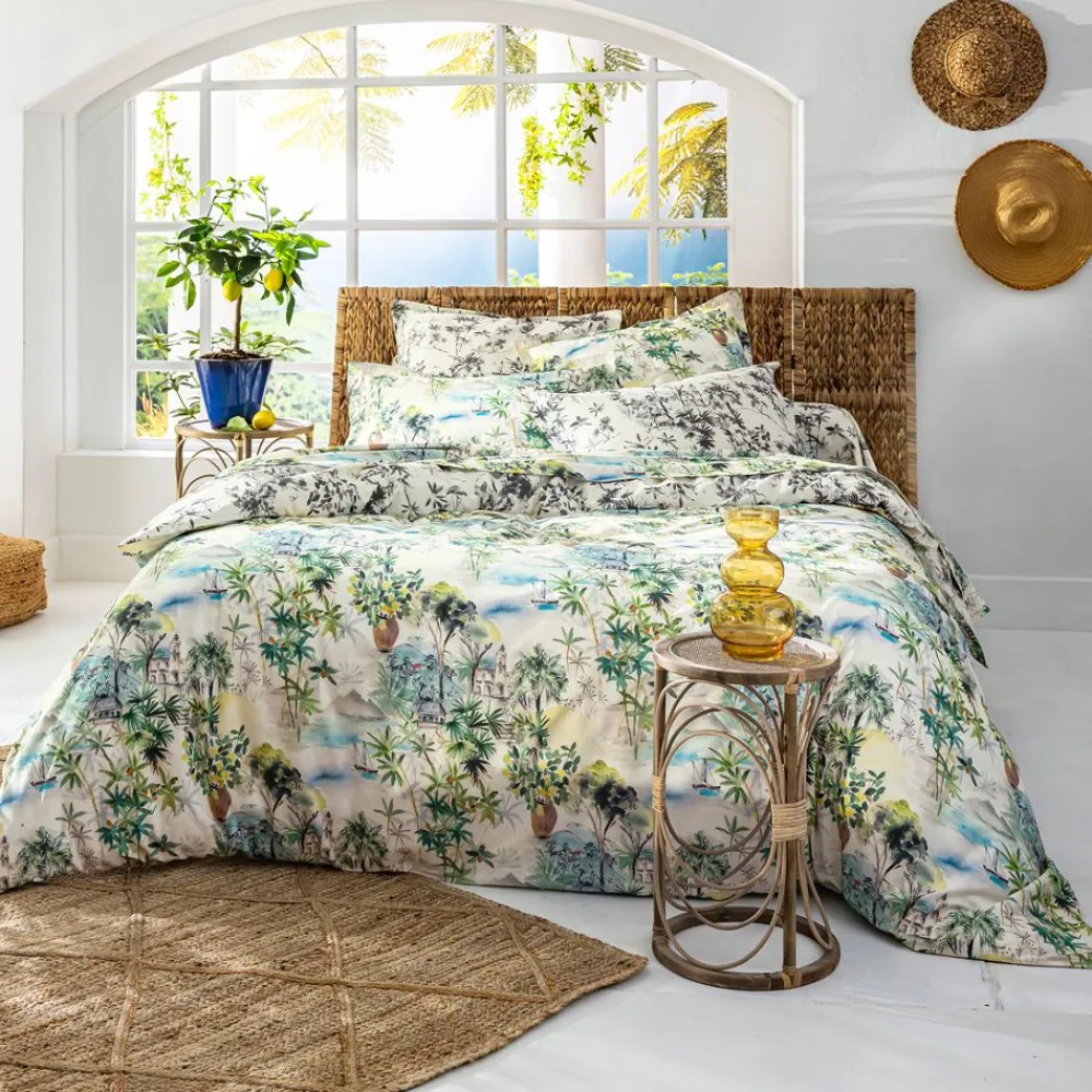 Becquet Linge de lit paysage d'Italie - CRÉATION< Housse De Couette|Linge De Lit Fantaisie, Linge De Lit Brodé