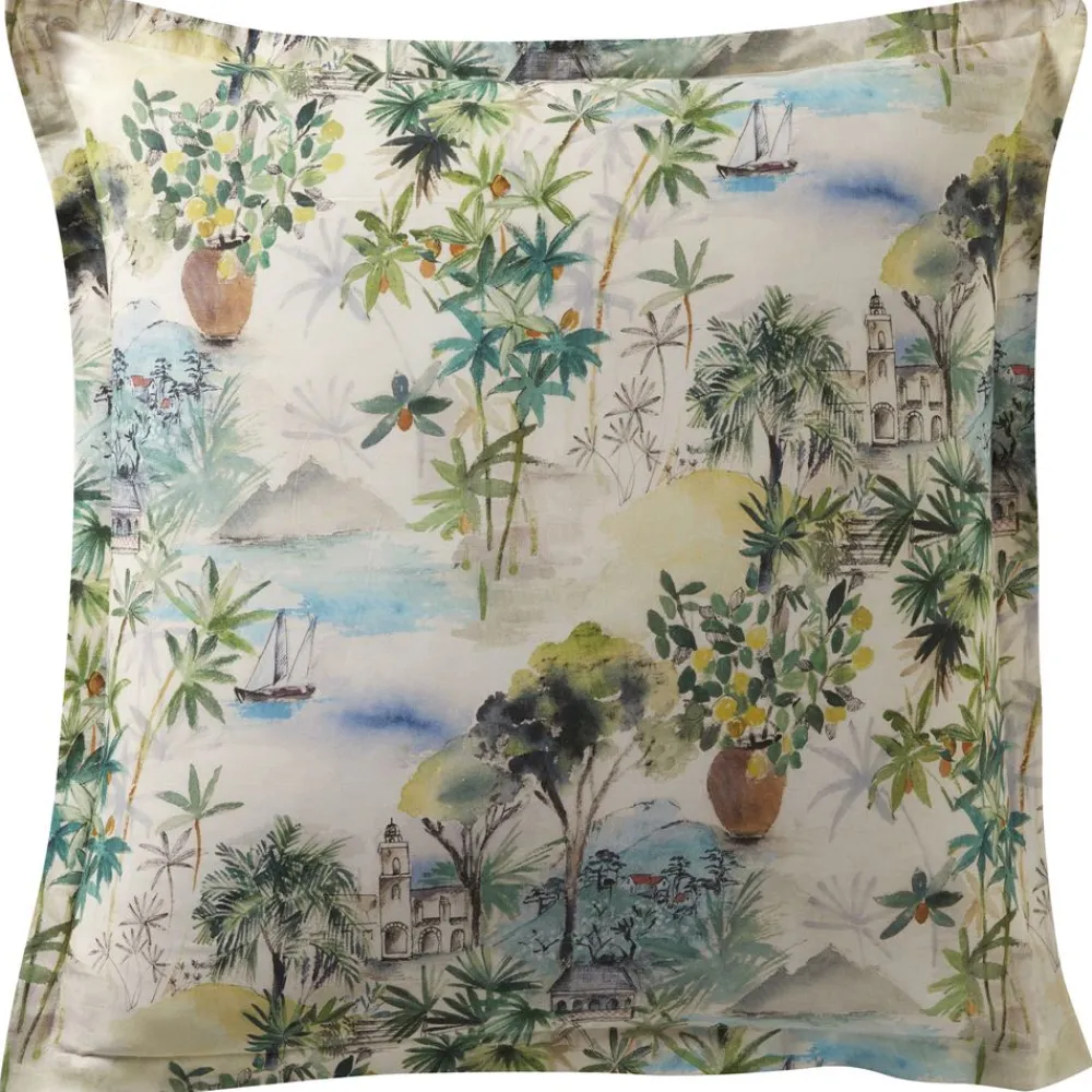 Becquet Linge de lit paysage d'Italie - CRÉATION< Housse De Couette|Linge De Lit Fantaisie, Linge De Lit Brodé