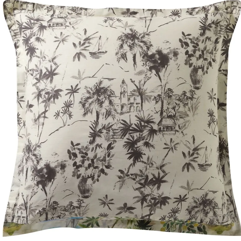 Becquet Linge de lit paysage d'Italie - CRÉATION< Housse De Couette|Linge De Lit Fantaisie, Linge De Lit Brodé