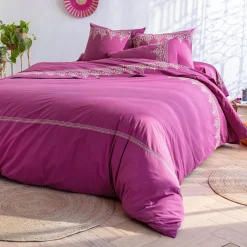 Becquet Linge de lit percale brodée - CRÉATION.< Les Matières|Housse De Couette