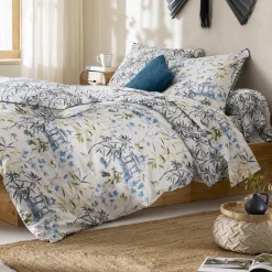 Becquet Linge de lit percale décor asiatique< Housse De Couette|Linge De Lit Fantaisie, Linge De Lit Brodé