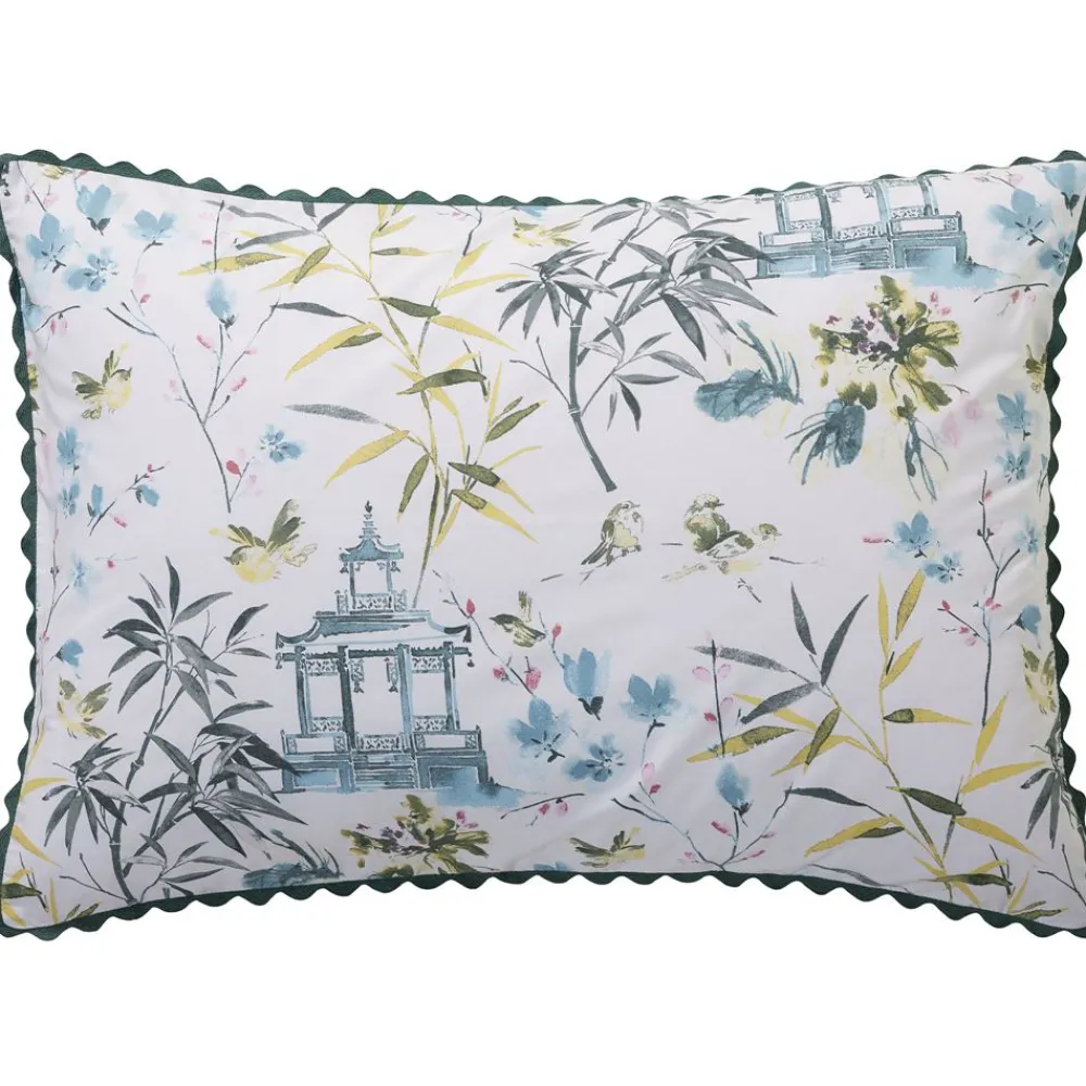 Becquet Linge de lit percale décor asiatique< Housse De Couette|Linge De Lit Fantaisie, Linge De Lit Brodé