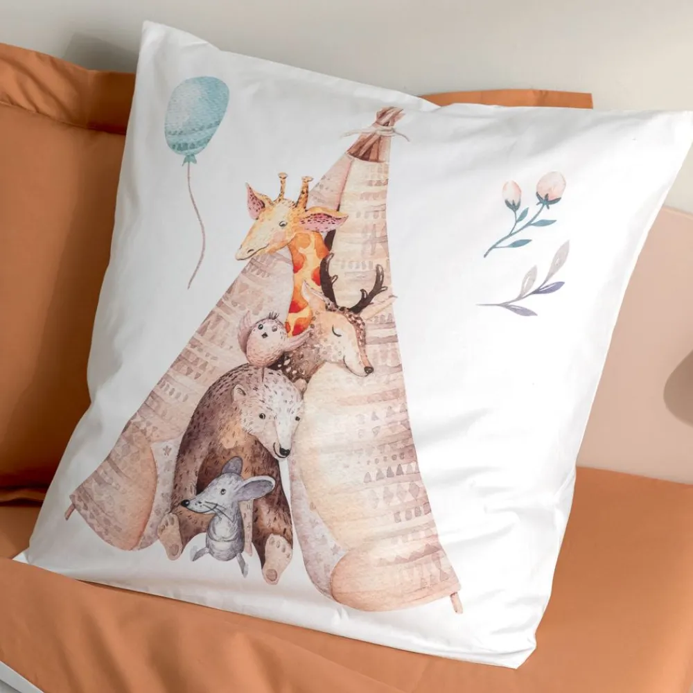 Becquet Linge de lit percale enfant animaux de la forêt< Les Matières|Linge De Lit Enfant