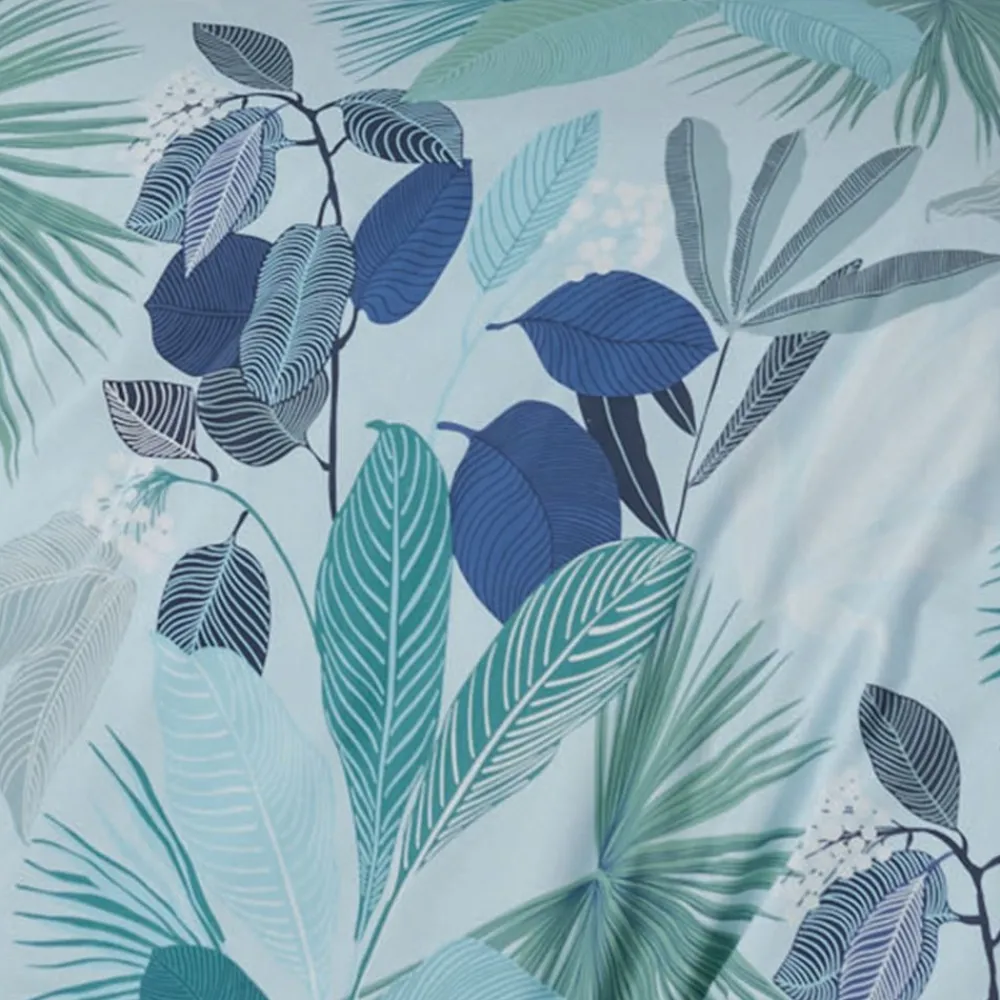 Becquet Linge de lit percale feuillage exotique< Les Matières|Housse De Couette