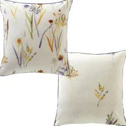 Becquet Linge de lit percale feuilles et bouquets - CRÉATION< Housse De Couette|Linge De Lit Fantaisie, Linge De Lit Brodé