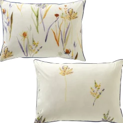Becquet Linge de lit percale feuilles et bouquets - CRÉATION< Housse De Couette|Linge De Lit Fantaisie, Linge De Lit Brodé