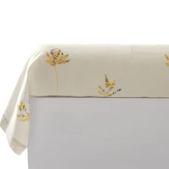 Becquet Linge de lit percale feuilles et bouquets - CRÉATION< Housse De Couette|Linge De Lit Fantaisie, Linge De Lit Brodé
