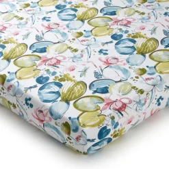Becquet Linge de lit percale fleurs et feuilles de nénuphars multicolores< Housse De Couette|Linge De Lit Fantaisie, Linge De Lit Brodé