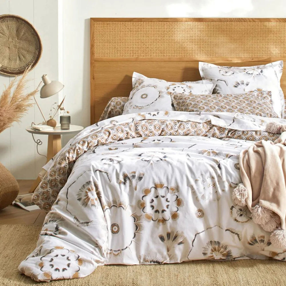 Becquet Linge de lit percale fleurs - CRÉATION< Housse De Couette|Linge De Lit Fantaisie, Linge De Lit Brodé
