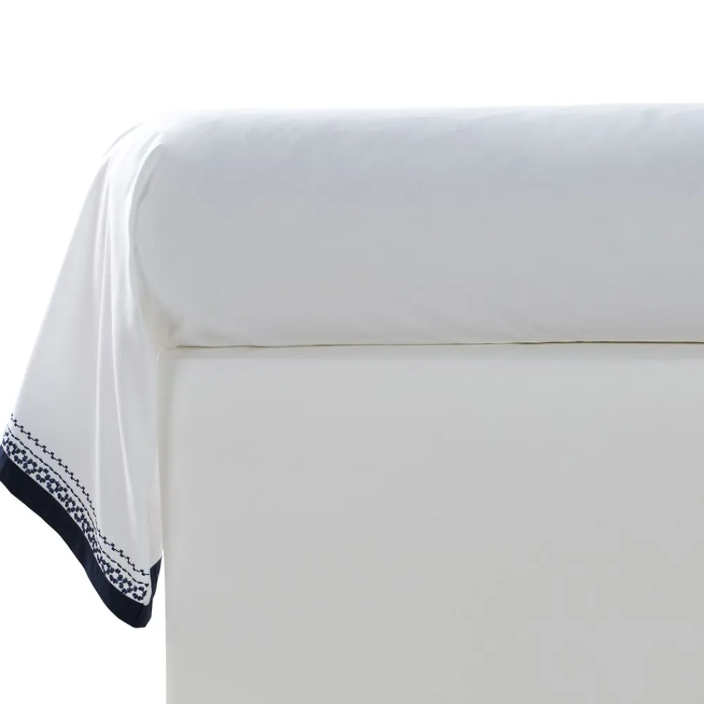 Becquet Linge de lit percale frises brodées - CRÉATION< Housse De Couette|Linge De Lit Fantaisie, Linge De Lit Brodé