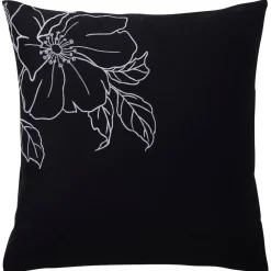 Becquet Linge de lit percale grandes fleurs brodées - CRÉATION< Les Matières|Housse De Couette