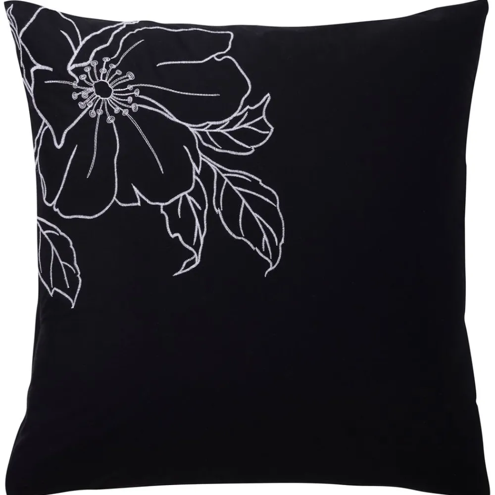Becquet Linge de lit percale grandes fleurs brodées - CRÉATION< Les Matières|Housse De Couette