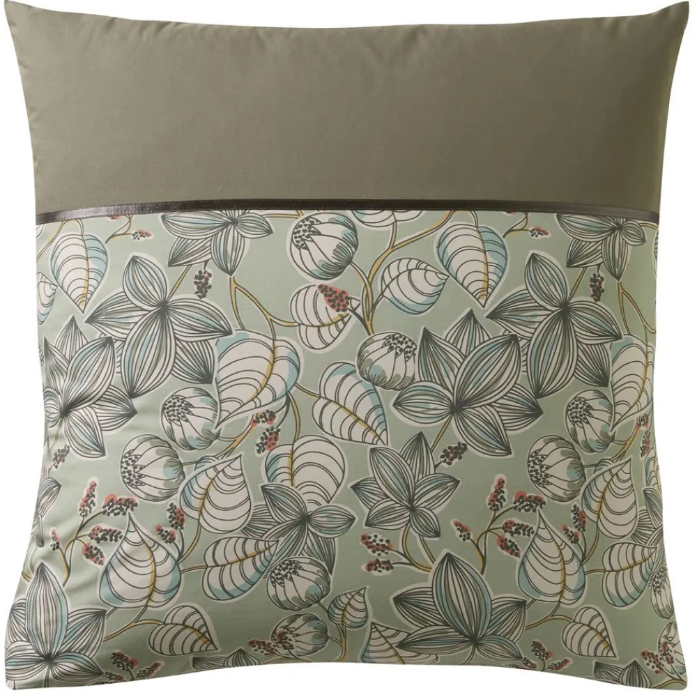 Becquet Linge de lit percale motif feuilles - CRÉATION< Housse De Couette|Linge De Lit Fantaisie, Linge De Lit Brodé