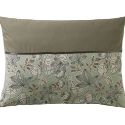 Becquet Linge de lit percale motif feuilles - CRÉATION< Housse De Couette|Linge De Lit Fantaisie, Linge De Lit Brodé