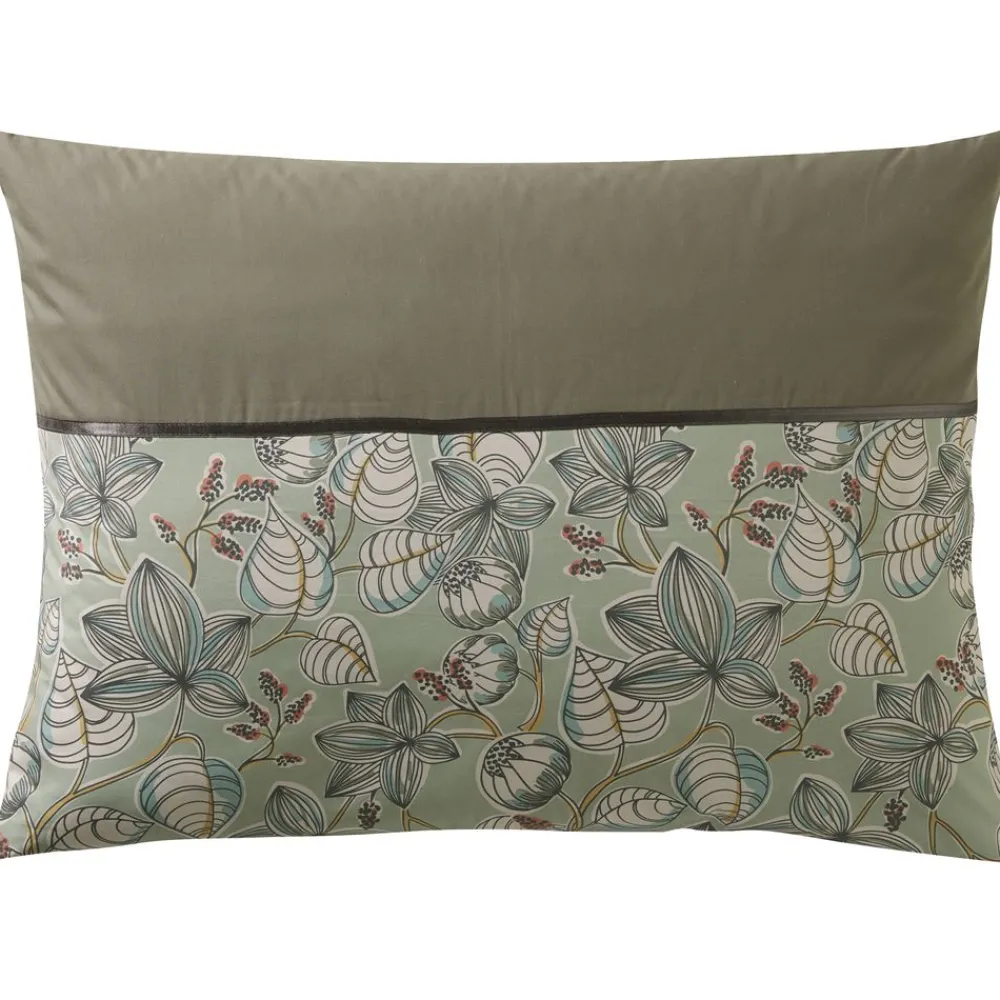 Becquet Linge de lit percale motif feuilles - CRÉATION< Housse De Couette|Linge De Lit Fantaisie, Linge De Lit Brodé