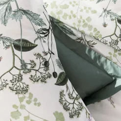 Becquet Linge de lit percale motif végétal - CRÉATION< Les Matières|Housse De Couette