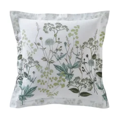 Becquet Linge de lit percale motif végétal - CRÉATION< Les Matières|Housse De Couette