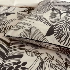 Becquet Linge de lit percale motif feuillage exotique< Housse De Couette|Linge De Lit Fantaisie, Linge De Lit Brodé