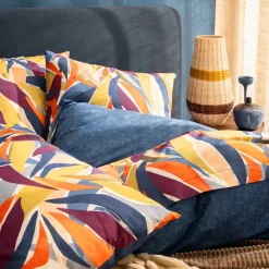 Becquet Linge de lit percale motif feuillage - CRÉATION< Les Matières|Housse De Couette
