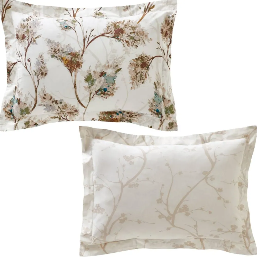 Becquet Linge de lit percale motif végétal - CRÉATION< Housse De Couette|Linge De Lit Fantaisie, Linge De Lit Brodé