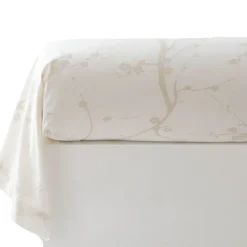 Becquet Linge de lit percale motif végétal - CRÉATION< Housse De Couette|Linge De Lit Fantaisie, Linge De Lit Brodé
