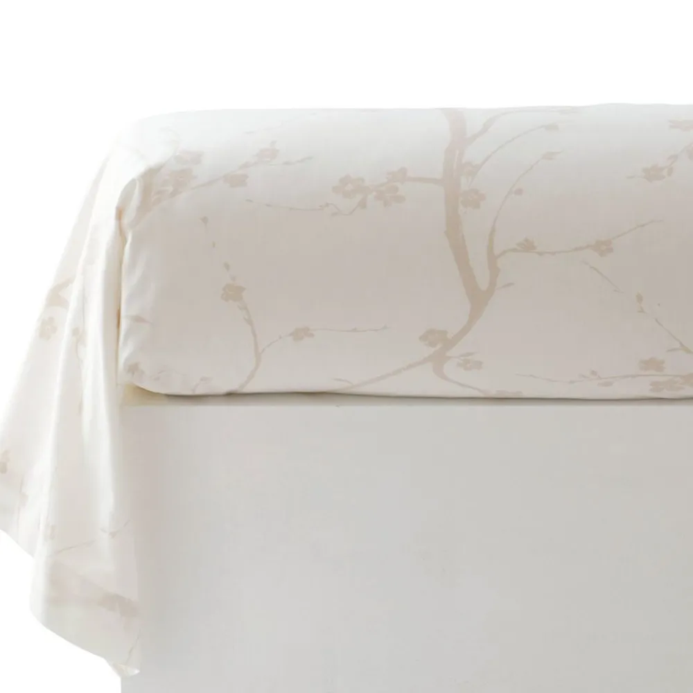 Becquet Linge de lit percale motif végétal - CRÉATION< Housse De Couette|Linge De Lit Fantaisie, Linge De Lit Brodé