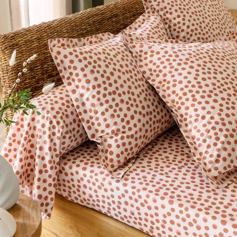 Becquet Linge de lit percale motif feuillage - CRÉATION< Housse De Couette|Linge De Lit Fantaisie, Linge De Lit Brodé