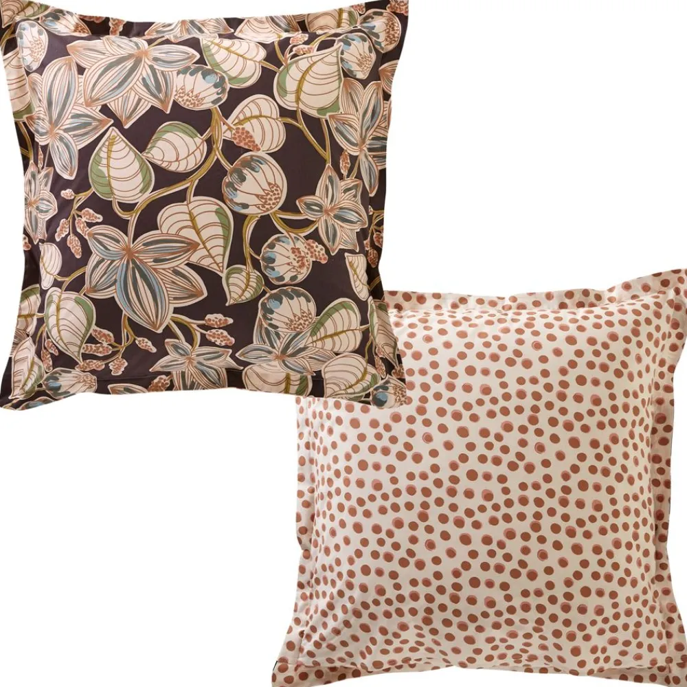 Becquet Linge de lit percale motif feuillage - CRÉATION< Housse De Couette|Linge De Lit Fantaisie, Linge De Lit Brodé
