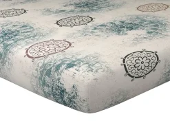 Becquet Linge de lit percale motif feuillage et rosaces - CRÉATION<Enfant Linge De Lit Ado, Housse De Couette|Linge De Lit Fantaisie, Linge De Lit Brodé