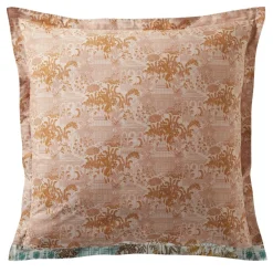 Becquet Linge de lit percale motif kiosque et feuillage - CRÉATION< Housse De Couette|Linge De Lit Fantaisie, Linge De Lit Brodé