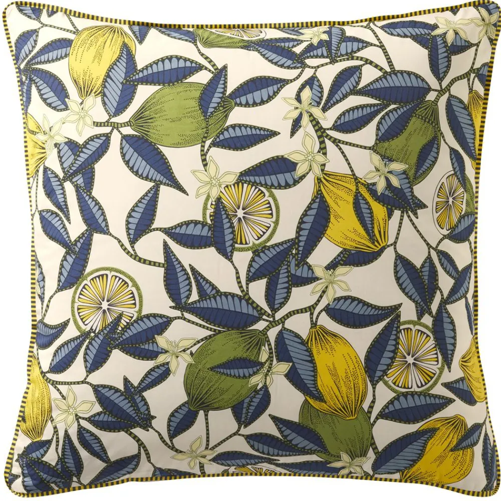 Becquet Linge de lit percale motif citrons - CRÉATION< Housse De Couette|Linge De Lit Fantaisie, Linge De Lit Brodé