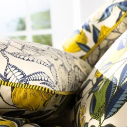 Becquet Linge de lit percale motif citrons - CRÉATION< Housse De Couette|Linge De Lit Fantaisie, Linge De Lit Brodé