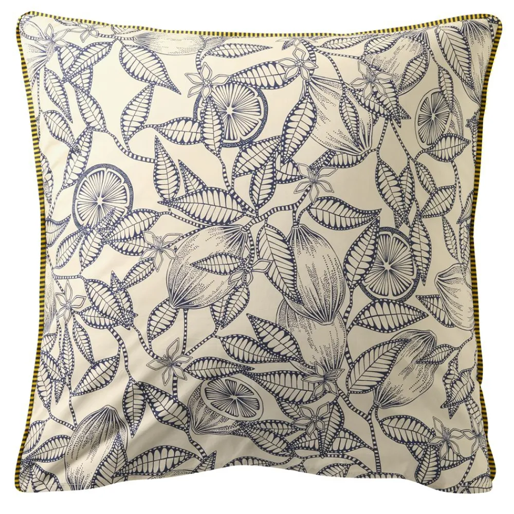 Becquet Linge de lit percale motif citrons - CRÉATION< Housse De Couette|Linge De Lit Fantaisie, Linge De Lit Brodé
