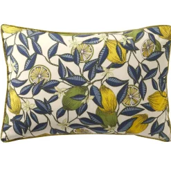 Becquet Linge de lit percale motif citrons - CRÉATION< Housse De Couette|Linge De Lit Fantaisie, Linge De Lit Brodé