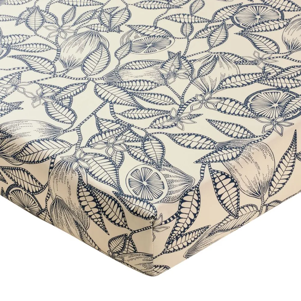 Becquet Linge de lit percale motif citrons - CRÉATION< Housse De Couette|Linge De Lit Fantaisie, Linge De Lit Brodé