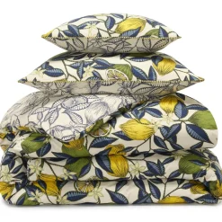 Becquet Linge de lit percale motif citrons - CRÉATION< Housse De Couette|Linge De Lit Fantaisie, Linge De Lit Brodé