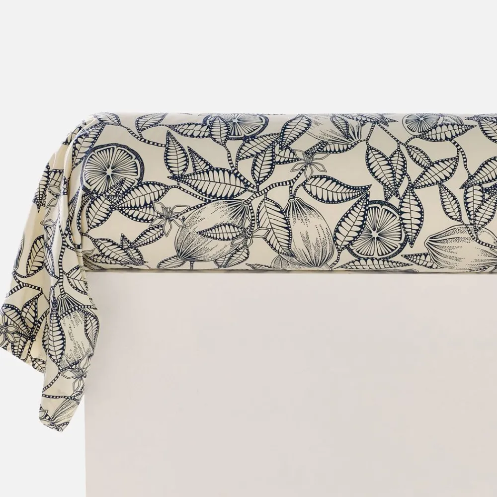 Becquet Linge de lit percale motif citrons - CRÉATION< Housse De Couette|Linge De Lit Fantaisie, Linge De Lit Brodé