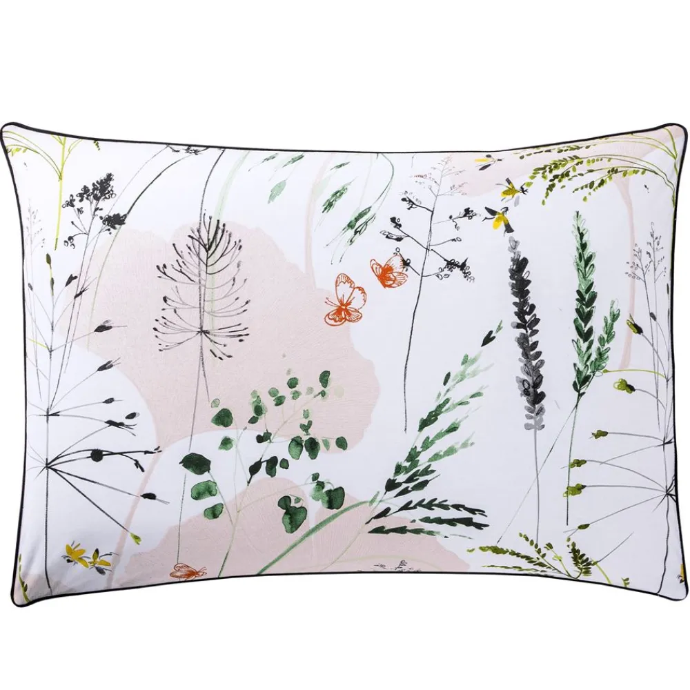 Becquet Linge de lit percale motif végétal - CRÉATION< Les Matières|Housse De Couette