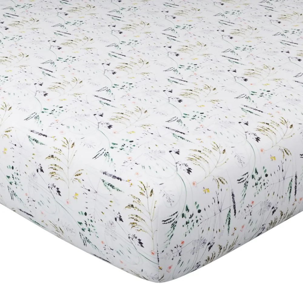 Becquet Linge de lit percale motif végétal - CRÉATION< Les Matières|Housse De Couette