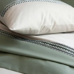 Becquet Linge de lit percale parements et galon< Housse De Couette|Linge De Lit Fantaisie, Linge De Lit Brodé
