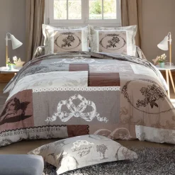 Becquet Linge de lit percale patchwork rétro< Housse De Couette