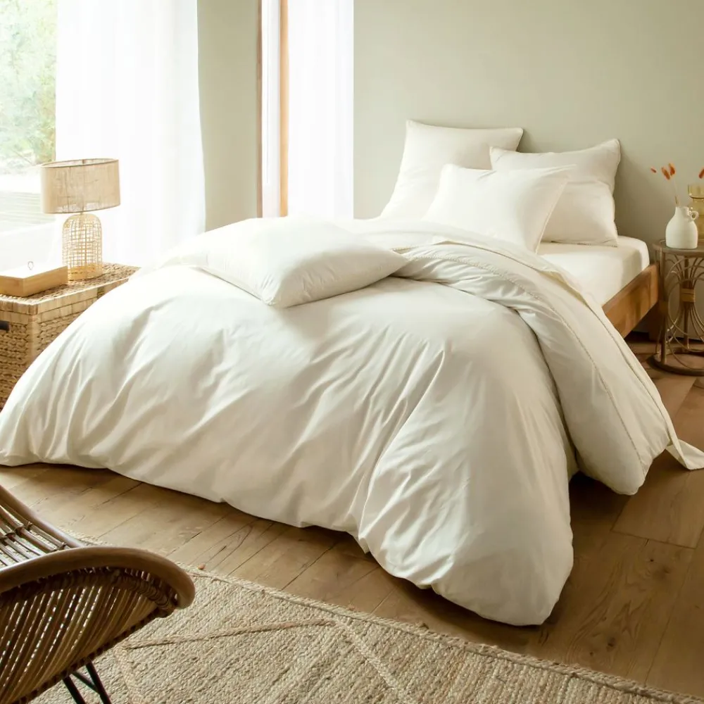 Becquet Linge de lit percale pompons - CRÉATION< Les Matières|Housse De Couette