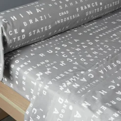 Becquet Linge de lit planisphère - CRÉATION<Enfant Linge De Lit Ado, Housse De Couette|Linge De Lit Fantaisie, Linge De Lit Brodé
