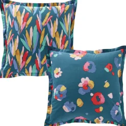 Becquet Linge de lit plumes colorées - CRÉATION< Housse De Couette|Linge De Lit Fantaisie, Linge De Lit Brodé