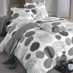 Becquet Linge de lit pois et rayures - CRÉATION<Enfant Linge De Lit Ado, Housse De Couette|Les Matières